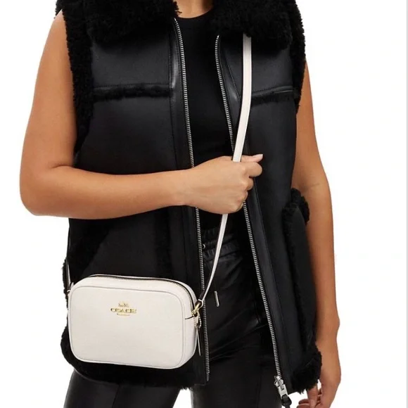 Coach Mini Jamie Camera Bag in Chalk and Gold. - Picture 12 of 13